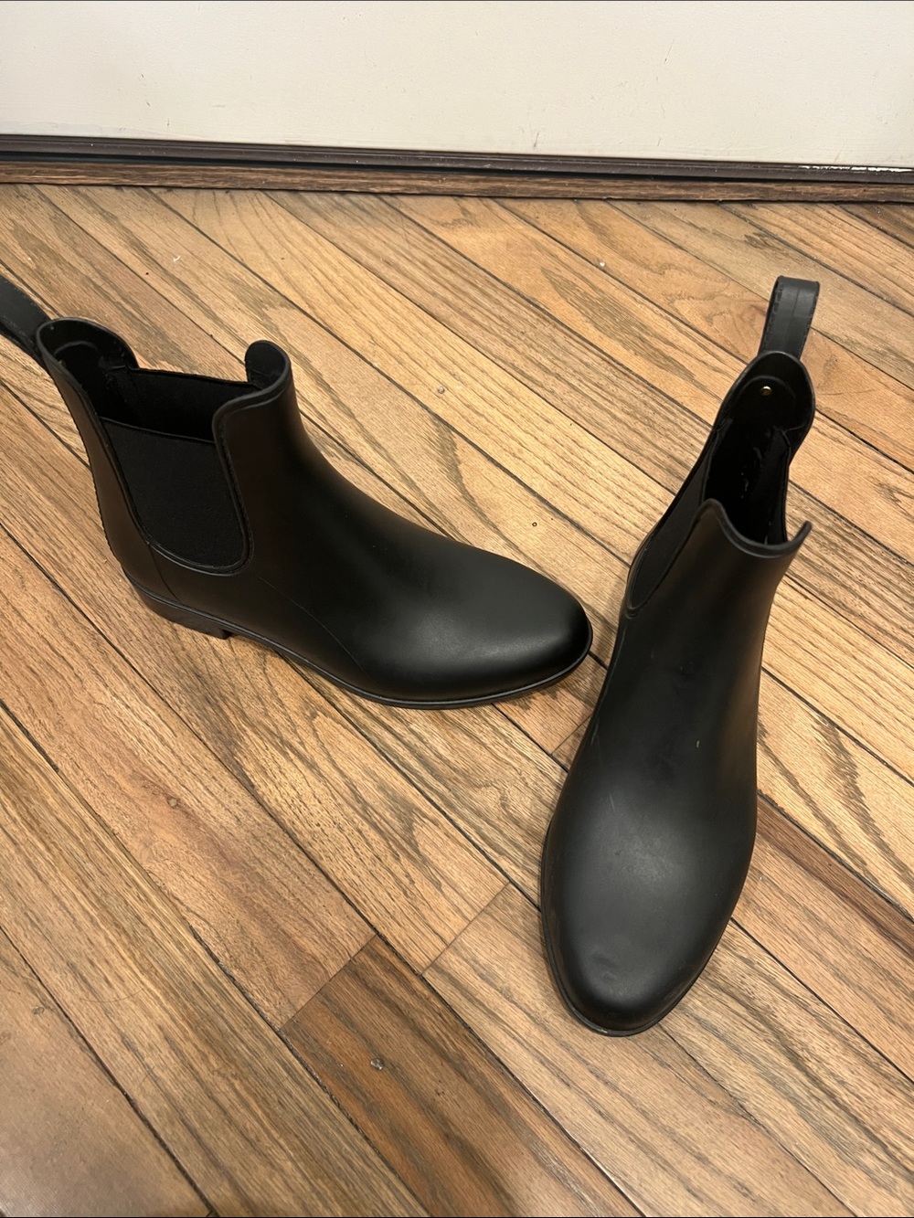 Sam Edelman Black Chelsea Rain Boots - Womens Waterproof/Rainboots Ankle Boots